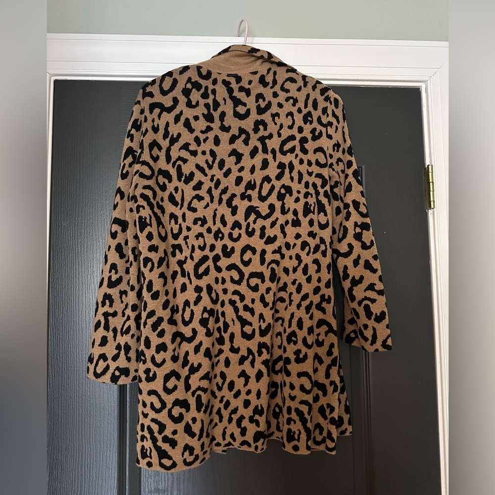 J.Crew leopard knit open cardigan | size S - Picture 2 of 4
